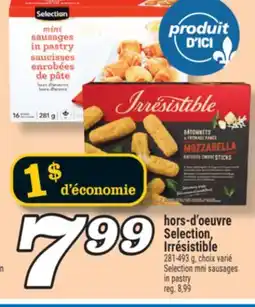 Marché Richelieu HORS-D'OEUVRE SELECTION, IRRÉSISTIBLE | SELECTION MNI SAUSAGES IN PASTRY offer