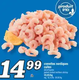 Marché Richelieu CREVETTES NORDIQUES CUITES | DÉCORTIQUÉES PEELED COOKED NORTHERN SHRIMP offer