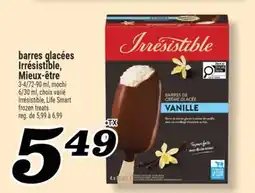 Marché Richelieu BARRES GLACÉES IRRÉSISTIBLE, MIEUX‑ÊTRE | IRRÉSISTIBLE, LIFE SMART FROZEN TREATS offer