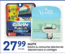 Uniprix GILLETTE Rasoirs ou cartouches sélectionnés/Selected razors or cartridges offer