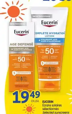Uniprix EUCERIN Écrans solaires sélectionnés/Selected sunscreens offer