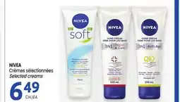 Uniprix NIVEA Crèmes sélectionnées /Selected creams offer