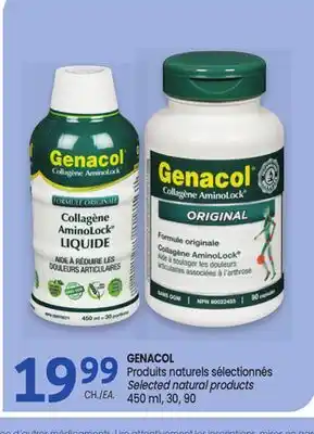 Uniprix GENACOL Produits naturels sélectionnés/Selected natural products offer