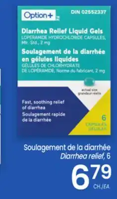 Uniprix OPTION+ Soulagement de la diarrhée/Diarrhea relief offer