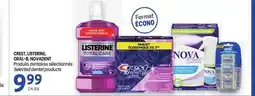 Uniprix CREST, LISTERINE, ORAL-B, NOVADENT Produits dentaires sélectionnés/Selected dental products offer