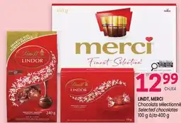 Uniprix LINDT, MERCI Chocolats sélectionné/Selected chocolates offer