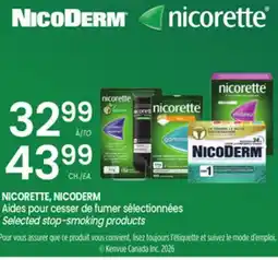 Uniprix NICORETTE, NICODERM Aides pour cesser de fumer sélectionnées/ Selected stop-smoking products offer