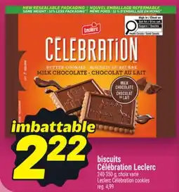 Metro BISCUITS CÉLÉBRATION LECLERC | LECLERC CÉLÉBRATION COOKIES offer
