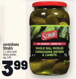 Metro CORNICHONS STRUB'S | STRUB'S PICKLES offer