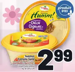 Metro HUMMUS FONTAINE SANTÉ | FONTAINE SANTÉ HUMMUS offer