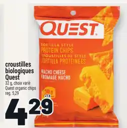 Metro CROUSTILLES BIOLOGIQUES QUEST | QUEST ORGANIC CHIPS offer