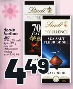 Metro CHOCOLAT EXCELLENCE LINDT | LINDT EXCELLENCE CHOCOLATE offer