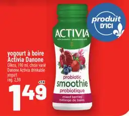 Metro YOGOURT À BOIRE ACTIVIA DANONE | DANONE ACTIVIA DRINKABLE YOGURT offer