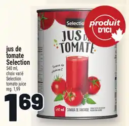 Metro JUS DE TOMATE SELECTION | SELECTION TOMATO JUICE offer