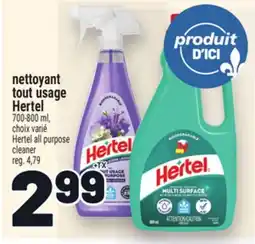 Metro NETTOYANT TOUT USAGE HERTEL | HERTEL ALL PURPOSE CLEANER offer