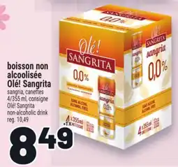 Metro BOISSON NON ALCOOLISÉE OLÉ! SANGRITA | OLÉ! SANGRITA NON-ALCOHOLIC DRINK offer