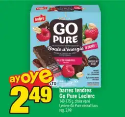 Super C barres tendres GoPure Leclerc | Leclerc GoPure cereal bars offer