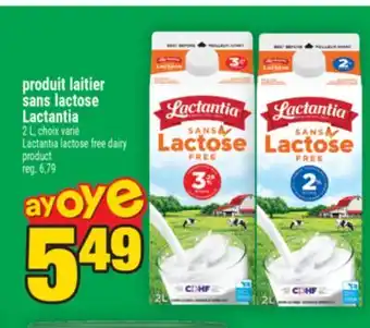 Super C produit laitier sans lactose Lactantia | Lactantia lactose free dairy product offer