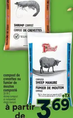 Super C compost de crevettes ou fumier de mouton composté | shrimp compost or composted sheep manure offer
