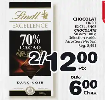 Marches Tradition LINDT EXCELLENCE CHOCOLATE offer