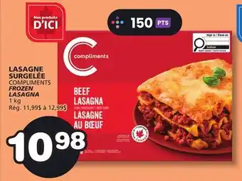Marches Tradition COMPLIMENTS FROZEN LASAGNA offer