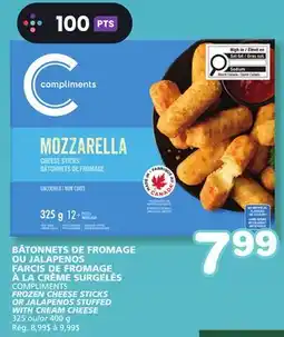 Marches Tradition COMPLIMENTS FROZEN CHEESE STICKS OR JALAPENOS STUFFED WITH CREAM CHEESE offer