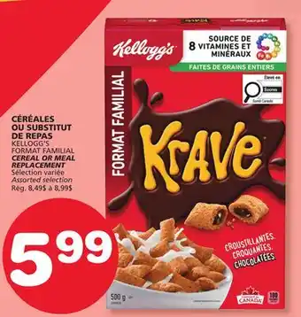 Marches Tradition KELLOGG'S FORMAT FAMILIAL CEREAL OR MEAL REPLACEMENT offer