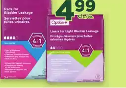 Proxim OPTION + Liners for bladder leakage offer