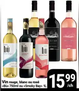 Pasquier Vin rouge, blanc ou rosé Bù 750ml ou Smoky Bay 1L offer
