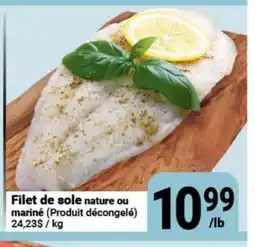 Pasquier Filet de sole nature ou mariné offer