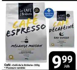Pasquier Café Café de la Brûlerie offer