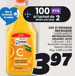 IGA COMPLIMENTS REFRIGERATED ORANGE JUICE offer