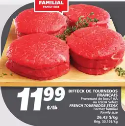IGA USDA Select FRENCH TOURNEDOS STEAK offer