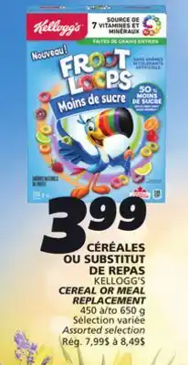 IGA KELLOGG'S CEREAL OR MEAL REPLACEMENT offer