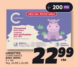 IGA COMPLIMENTS BABY WIPES offer