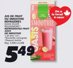 IGA OASIS REFRIGERATED FRUIT JUICE OR SMOOTHIE offer