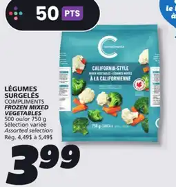 IGA COMPLIMENTS FROZEN MIXED VEGETABLES offer