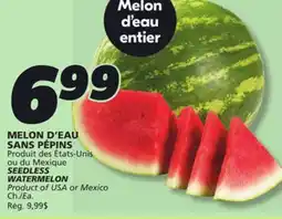 IGA SEEDLESS WATERMELON offer
