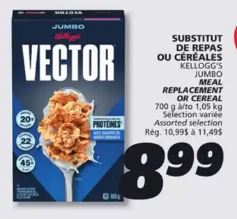 IGA KELLOGG'S JUMBO MEAL REPLACEMENT OR CEREAL offer