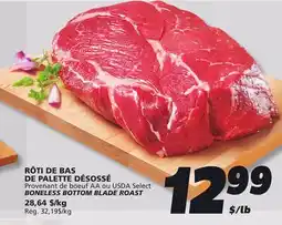 IGA BONELESS BOTTOM BLADE ROAST offer