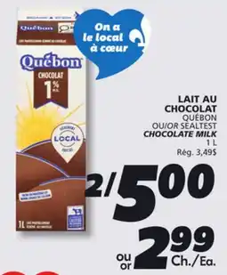 IGA QUÉBON SEALTEST CHOCOLATE MILK offer