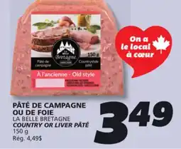 IGA LA BELLE BRETAGNE COUNTRY OR LIVER PÂTÉ offer