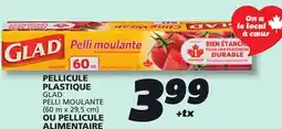 IGA GLAD PELLI MOULANTE (60 m x 29,5 cm) OR GLAD (45 m x 30 cm) PLASTIC OR PLANT-BASED WRAP offer
