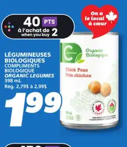 IGA COMPLIMENTS BIOLOGIQUE ORGANIC LEGUMES offer