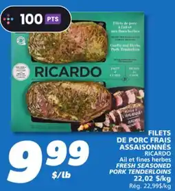 IGA RICARDO FRESH SEASONED PORK TENDERLOINS offer