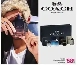 Uniprix COACH NEW YORK FOR MEN Coffret 4 morceaux/ 4-piece set offer