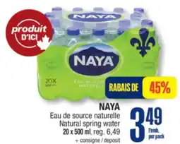 Jean Coutu NAYA Natural spring water offer