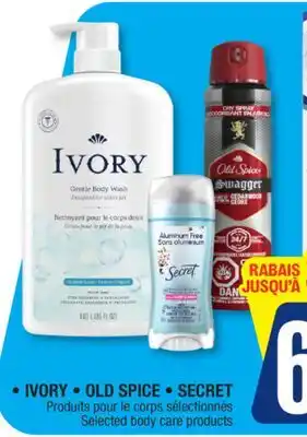 Jean Coutu IVORY, OLD SPICE, SECRET Selected body care products offer