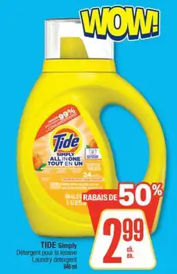 Jean Coutu TIDE Simply Laundry detergent offer
