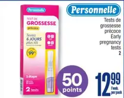 Jean Coutu PERSONNELLE Early pregnancy tests offer